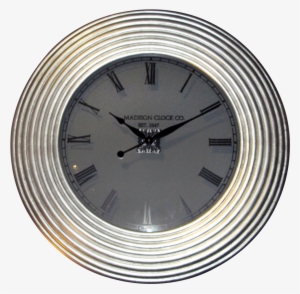 Kairos Pu Transparent Glass Face Spiral Silver Rim - Wall Clock Glass #587928