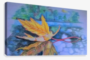 Leaf Over Water Canvas Print - Water #589077