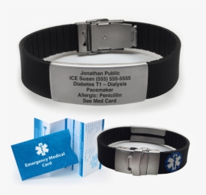 Silicone Sport Medical Alert Id Bracelet #589467