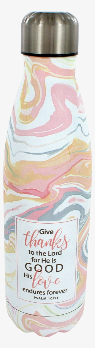 1 'give Thanks' Marble 17oz Stainless Steel Water Bottle - Plastic Bottle #589548