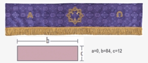 Theological Threads-white Clement Frontal With Cross #589571