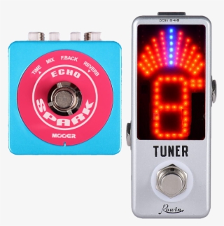Mooer Spark Echo Micro Effect Pedal & Rowin Tuner Make - Rowin Tuner Pedal #5800010