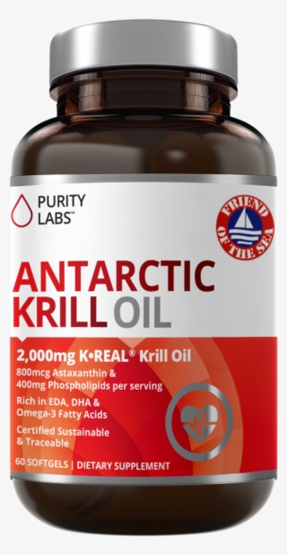 Krill Oil Supplement, Krill Oil Softgels, Pure Antarctic - Omega Fish Oil #5800894
