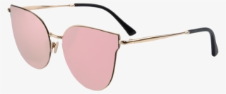 Pink Street Fashion Golden-rim Cat Eye Sunglasses #5801411