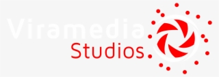 Viramediastudios Logo White Red Border - Graphic Design #5801546