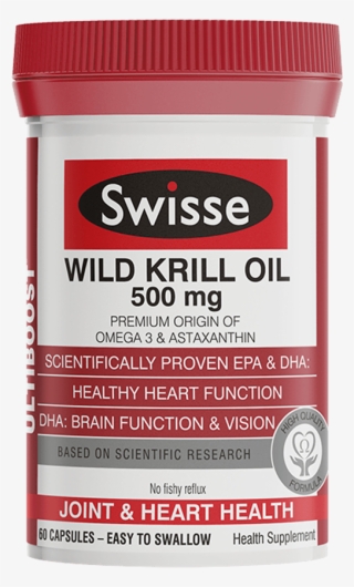 Swisse Ultiboost Wild Krill Oil 500mg Supplement - Health Swisse High Strength Cranberry , 30 Capsules #5801720