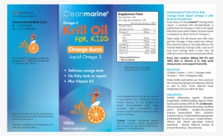 Cleanmarine Krill Oil For Kids Orange Burst Liquid #5802357