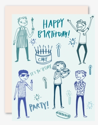 Guy Party Birthday Greeting Card - Birthday #5802462