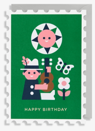 Happy Birthday Guitar Boy Greeting Card #5802833