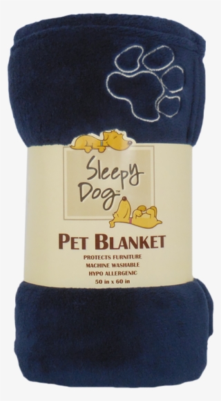 Arlee Pet Products Sleepy Dog Blue Fleece Throw Blanket - Blanket #5803732