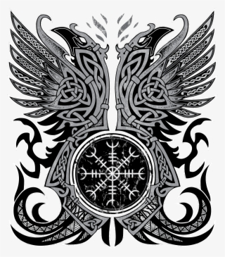 Huginn Muninn Odin Ravens Accessories Beach Towel Celtic - Huginn And Muninn #5804113