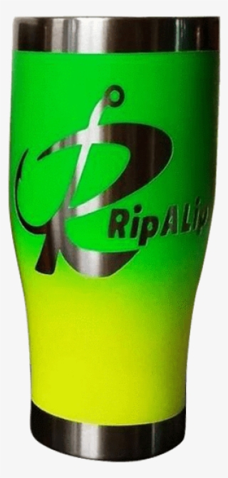 Rip A Lip 27 Oz Hand Crafted & Painted 2 Tone Green/yellow - Mug #5806272