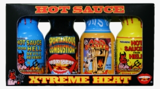 Travel Size Xtreme Hot Sauce 4 Pack - Ass Kickin' Xtreme Hot Sauce Mini Bottle Gift Set #5810931