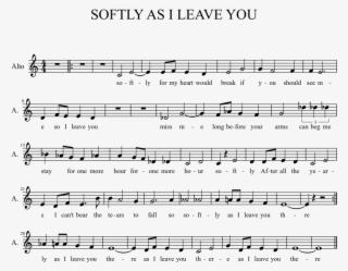 Softly As I Leave You Sheet Music 1 Of 1 Pages #5811070