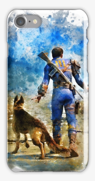 Fallout 4 Vault Dweller And Dogmeat Painting Iphone - Fallout Game #5811189