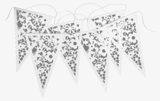 White Lace Paper Bunting - Paper Bunting - White Lace #5812204