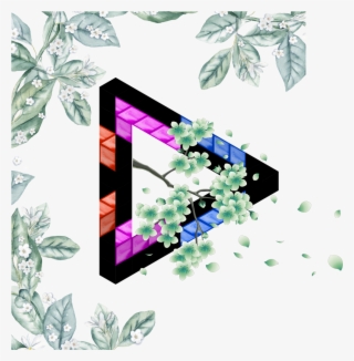 Flower Happytaeminday Sakura Anime - Triangle Turquoise #5812914