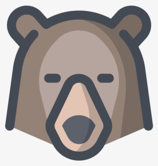 This Is A Picture Of A Bear With No Mouth - Bear Icon #5813436