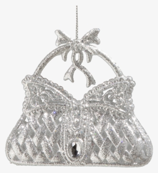 Handbag, Silver With Glitter - Silver #5813706