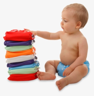 Baby With Diapers - Ole Baby Cloth Diaper #5814049