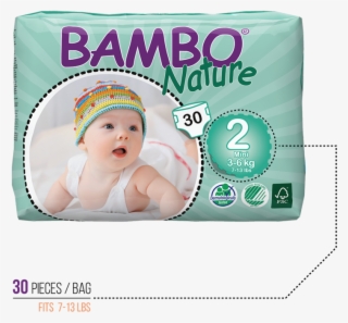 Premium Eco Baby Diapers - Bambo Nature Mini 3-6 Kg, 30 Count, Size 2 #5814560