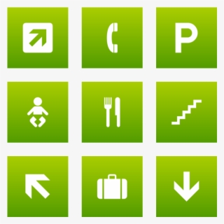 Aiga Icon In Style Flat Square White On Green Gradient - Png Urna Eletronica Vetor #5821288