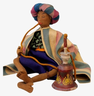 21" Early Lenci " Man Smoking Hookah" Doll All Orig - Doll #5822050