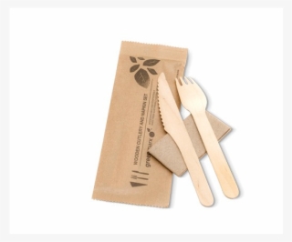 Wooden Knife Fork Napkin Set - Cutlery #5825574