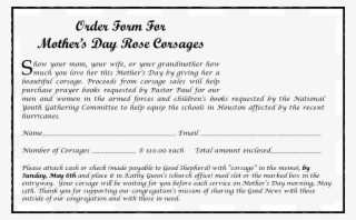 Mother's Day Corsage Form - 750g #5829979