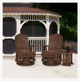 Swings & Gliders - Luxcraft Recycled Plastic 2' Adirondack Swivel Glider #5830886