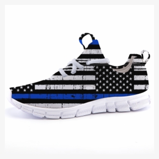 Thin Blue Line Flag Running Sneakers - Sneakers #5831912