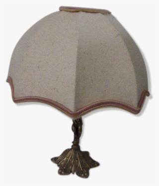 Cherub Lamp Base Brass And Lampshade In Pink Beige #5833737