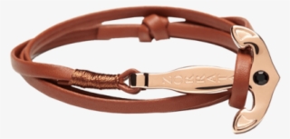 Rose Gold Anchor Brown Strap - Strap #5835930