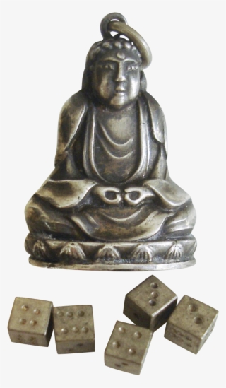 A Very Rare Buddha Charm With A Secret Compartment - Buddha With Dice #5837125