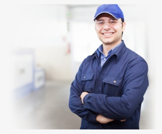 Blue Collar Working Man With Safety Glasses Smiling - Gentleman #5838656