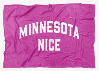 Minnesota Nice Block Fleece Blanket In Pink And White #5839590