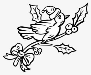 Printable Robin Bird Coloring Pages With Christmas #5842326