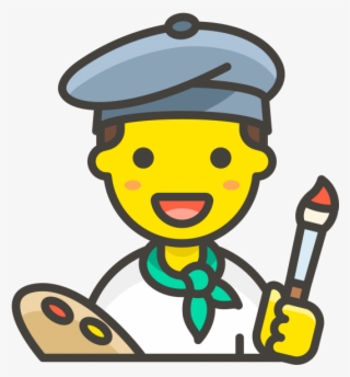 Painter Man Emoji - Artist Icon Png #5843904