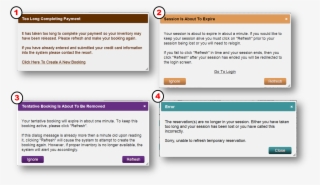 1 Online Booking Session Dialog This Dialog Box Will - End Of Session Message #5844188