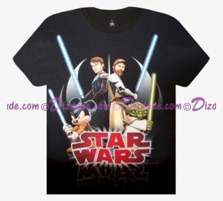 Star Wars / Clone Wars Youth T-shirt In Black With - Star Wars Clone Wars T Shirt #5845391