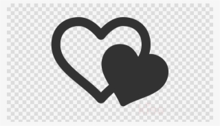 Two Hearts Icon Png Clipart Computer Icons Clip Art - Dog Foot Clipart Png Black And White #5845734