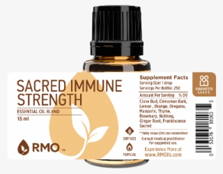 Sacred Immune Strength Label - Essential Oil Blend With Jasmine #5845996