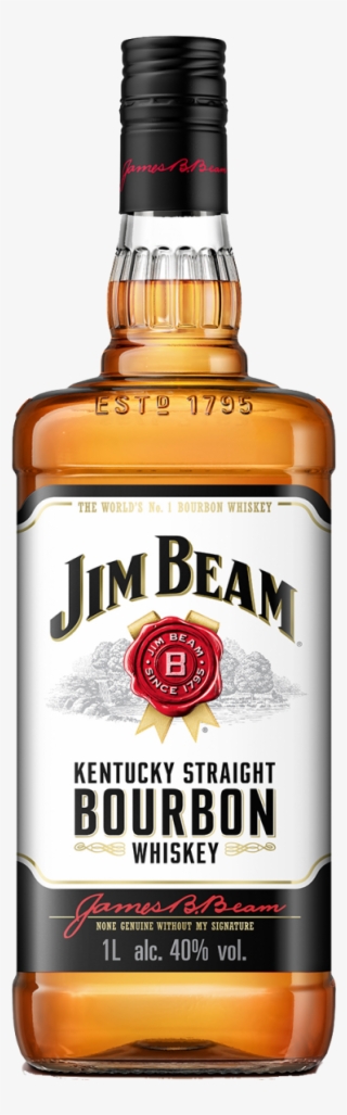 Jim Beam Kentucky Straight Bourbon Whiskey 40% Vol - Jim Beam White 1 Litre #5846559