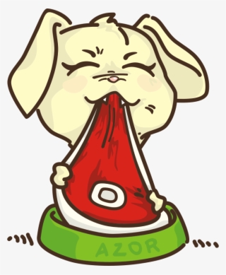 Free - Cartoon Dog Eating Meat #5847294