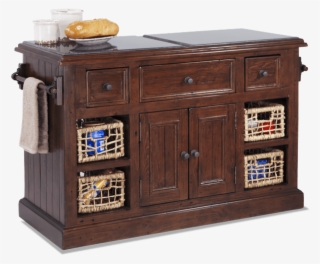 Large Park Ave Granite Top Kitchen Island - Kitchen #5848625