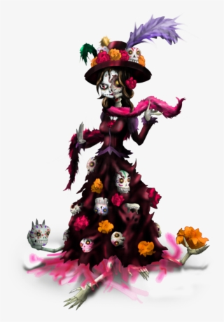 Catrina Dibujo Png - Catrina Vector Png #5854379