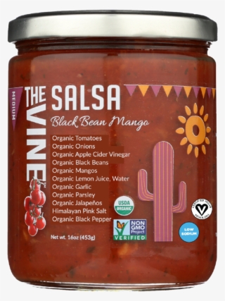 The Vine Black Bean Mango Salsa 16oz - Vine Organic Smooth Style Mild Salsa 25 Oz Jar #5855574