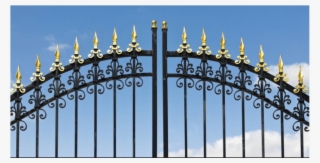 Gold And Black Metal Gates #5855686