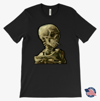 Skull Of A Skeleton With Burning Cigarette • Design - Van Gogh Skeleton Iphone #5855833