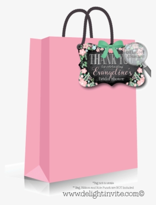 Vintage Chalkboard Floral Bridal Shower Favor Tags - Greeting Card #5855959